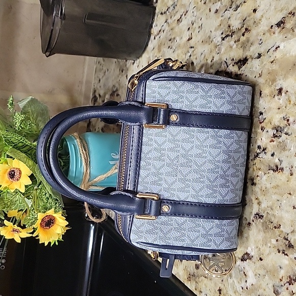 Michael Kors Blue Mini Satchel Bag - Picture 3 of 7